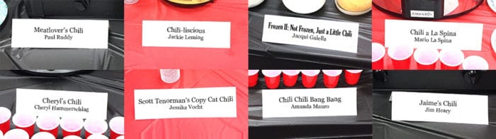 clever names given by the chefs to their chilis